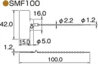 SMF100 線名札 標準タイプ(乳白色)